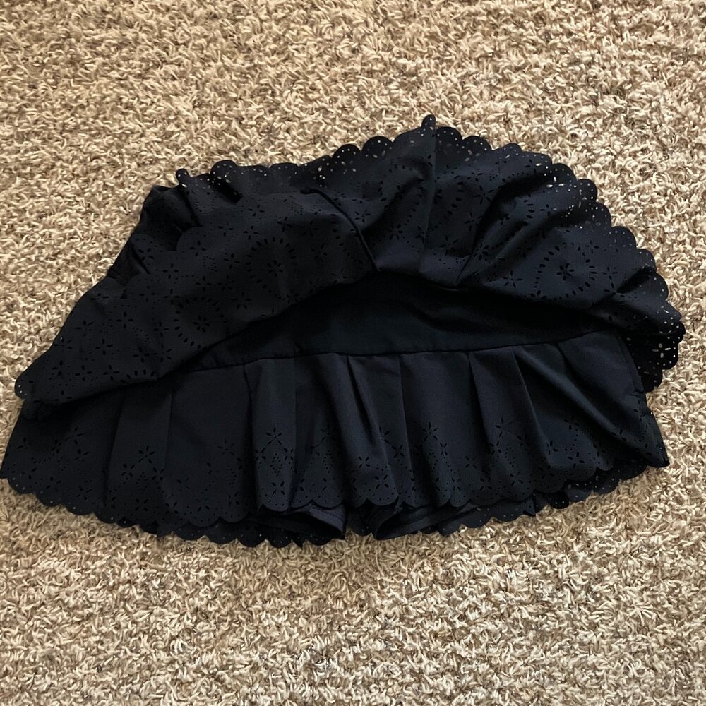 Like New Lucky In Love BLACK Laser Tennis Skirt Skort Shorts XS BLACK - Picture 7 of 13